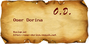 Oser Dorina névjegykártya